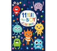 11 Year Old Boy Journal: Fun and Colorful Monsters Happy Birthday Notebook For Eleven Year Old Boys to Write and Draw - Cute Diary with Wide Ruled and Blank Framed Sketchbook Pages