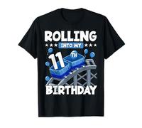 11 Year Old Rolling into 11th Birthday Rollercoaster Boys T-Shirt