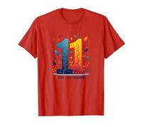 11 Years & Just Beginning: Fun Birthday Gift T-Shirt, Men, Red, 3XL
