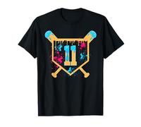 11 Years Old 11th Birthday Baseball Ice Cream Dripping Boys T-Shirt