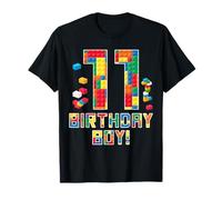 11 Years Old Birthday Shirt Block Building 11th Birthday Boy T-Shirt