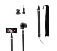 110"/2.8m Invisible Selfie Stick Carbon Fiber, 9.8ft Extended Super Long Pole Compatible with Insta360 X4 X3 ONE X2, ONE R, ONE X, ONE GO 3S 3 2 Action 360 Camera (17 to 110")