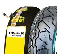 110/80-10 Tubeless Tire | Front/Rear Compatible | Puncture Resistant Anti-Burst | Low Rolling Resistance for Daily Commute | Max Load 257kg, 250kPa(1pc)
