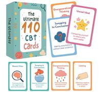 110 CBT Cards for Cognitive Behavioral Therapy - Positive Mindfulness Flashcards for Stress Relief and Emotional Well-Being