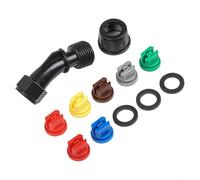 110° Fan Shaped Garden Spray Nozzle 1.6mm Plastic Tip, Compatible with Various Wand Types Featuring Six Color Coded Nozzles, Yard Irrigation Projects