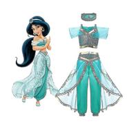 (110) Jasmine Princess Costume Of Girls Aladdin The Magic Lamp Christmas Carnival Cosplay Costume