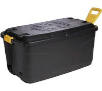 110 Litre Heavy Duty Storage Trunk with Wheels & Handle (With Pull Handle)