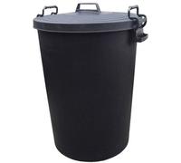 110 Litre Large Black Plastic Outdoor Bin