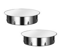 110 mm Chimney Hole Cover, Pack of 2 Stainless Steel Chimney Covers, Stove Pipe Cover, Pipe Cover Cap, Wall Lining Cover, Smoke Pipe, Blind Cap for All-Round Stove Pipes, Diameter 110 mm
