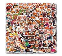 110 Pack Red Panda Cute Animal Stickers Waterproof Cartoon Little Panda Stickers for Water Bottle Laptop Car Bicycle Skateboard Scrapbooking Notebook,Panda Stickers for Kids Teens Adult