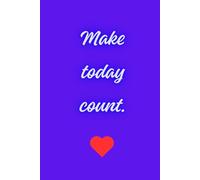 110-page Minimalist Notebook - "Make Today Count": 110-page squared notebook, 6x9 format, purple matte cover