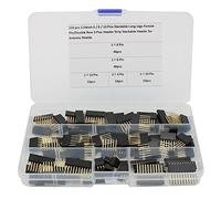 110 Pcs 2.54mm Arduino Stackable Shield Header Assortment Kit (Double Row 3-Pins and 6 / 8 / 10 Pins)
