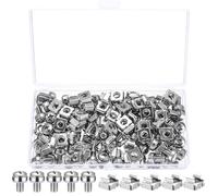 110 Pcs/55 Set Rack Mount Cage Nuts and Screws Kit, M6x16mm Server Rack Mounting Hardware with Cage Nuts, Bolts and Washers for Audio Server Cabinet Shelves