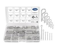 110 Pcs Cotter Pins Assortment Kit, 304 Stainless Steel 12 Sizes R Clips and Split Pins, Heavy Duty Spring Clips for Hitch Pin Lock Systems