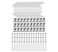 110 Pcs Greenhouse Repair Kit Includes Glazing W Wire Clips,Overlap Z Clips,Aluminium Greenhouse Nuts and Bolts,Greenhouse Glass Fixing Clips