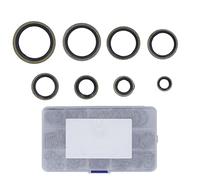110 Pcs Oil Seal Washer M6 M8 M10 M12 M14 M18 M20 Rubber Metal Bonded Seal Gasket for High Temperature Industry Storage Box