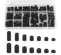 110 Pcs Plastic Spacers ABS Round Spacer M6 M8 Rubber Spacers Fixings Washers For Insulation Column Non-Threaded Plastic Washers Column Standoff Support, 14 Different Sizes