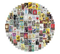 110 Pcs Tarot Stickers Water Bottle Car Scrapbook Skateboard Luggage Laptop Astrology Divination Graffiti Stickers Decals,Vinyl Waterproof Aesthetic Stickers for Children Teens Adults