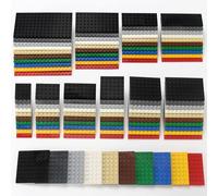 110 Pieces 11 Sizes Classic Building Plates Parts 10 Mixed Color Compatible with Flat Platform Base for City Moc Figure Series Pack Set Toys Kids