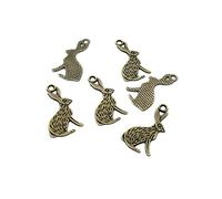 110 Pieces Antique Bronze Tone Jewelry Charms D7BZ4V Rabbit Hare Craft Art Making Crafting Beading