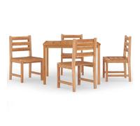 Solid Wood Teak Garden Dining Set 3/5 Piece 110x110x77 cm/80x80x77 cm vidaXL
