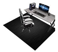 110 x 150 cm Office Gaming Chair Mat for Carpet, Office Carpet Protector, Gaming Floor Protectors, Desk Chair Mat, Black Rug