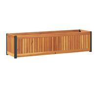 (110 x 30 x 27.5 cm) vidaXL Garden Planter Outdoor Flower Pot Planter Pot Solid Wood Acacia & Steel