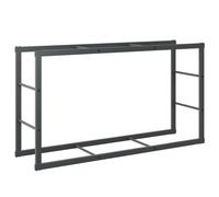 (110 x 30 x 61 cm) vidaXL Firewood Rack Fireplace Log Store Firewood Log Rack Holder Black Steel