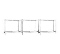 (110 x 40 x 110 cm/ 3 piece) vidaXL Tire Rack Workshop Shelf Storage Industrial Shelving Unit Silver Steel