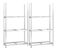 (110 x 40 x 200 cm (L x W x H)/2) vidaXL Storage Shelf Garage Organiser Holder Rack Steel and Engineered Wood