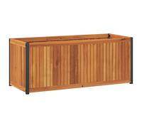 vidaXL Garden Planter 110x45x44 cm Solid Wood Acacia and Steel