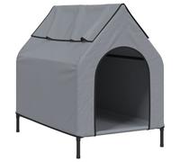 vidaXL Dog House - Anthracite Oxford Fabric with Powder-Coated Steel Frame and Textilene Mesh for Outdoor Use - 110x75x107 cm
