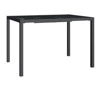 (110 x 80 x 72 cm) vidaXL Garden Table Outdoor Table Coffee Tea Dining Table Anthracite Steel