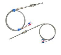 1100 Degree K/PT100 Type Ungrounded 1mm-6mm/Threads Size M8*1.25/M10*1.25 Controller Sheathed Thermocouple Sensor(Probe6mm-M12x1.5,250mm)