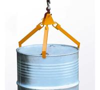 1100 LBS Vertical Drum Lifter for 30-55 Gallon Steel and Plastic Drums - Alloy Steel Barrel Hook Spreader - Durable Drum Lifting Clamp