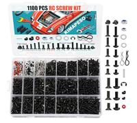 1100 PCS RC Screw Kit RC Car Repair Tool Kit Universal Screws Assortment Set for Traxxas HPI HSP Axial Redcat Arrma Losi 1/8 1/10 1/12 1/16 Scale RC Cars Trucks Crawler