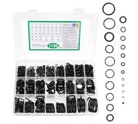 1100 PcsRubber O Rings Rubber Assorted Seal KitO Ring Set, Universal Rubber Washers Assorted O-rings for Automotive Faucet Plumbing Sealing Air or Gas Repair Gaskets Rings Assortment