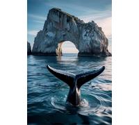 1100 Piece Jigsaw Puzzles for Adults - Reef Dolphin - Eco Matte Anti-Glare Print, Precision Fit Interlocking Pieces with Letter Zone Backing 34.3x16.54 inch