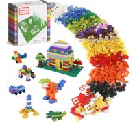 1100 Pieces Building Bricks, Compatible with Lego Classic Building Blocks Bulk with Baseplates, Doors Windows and Wheels, STEM Creative Construction Toys for 6 7 8 9 10 11 12 Year Old