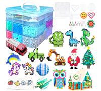 11000 Fuse Beads Kit - 20 Colors 5mm Bead Craft Set with Storage Box, Pegboard, Ironing Paper and Accessories, Arts and Crafts Kits for Kids Age 5+ Christmas Birthday DIY Craft Gift for Girls & Boys