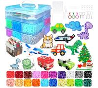 11000 Fuse Beads Kit for Kids-20 Colors 5mm Bead Craft Set with Storage Box, Pegboard,Ironing Paper and Accessories, DIY Craft Kits, Arts and Crafts Set Toys Gifts for Girls & Boys Birthday Christmas