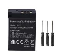 1100mAh 7.2V LP-E17 Replacement Battery Compatible with Canon EOS R8, RP, R10, R50, R100, 850D, 800D, 760D, 750D, 250D, 200D, M6 Mark II, for M5, for M3 Camera Rechargeable Battery Lithium Ion