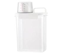 1100ML/1800ML/2300Ml Airtight Laundry Detergent Powder Storage Box Jar Bleach Container Large Capacity Measuring Cup(1800ML)