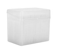 1100pcs Double Head Plastic Toothpick, Teeth Cleaning Tooth Picks Oral Care Floss Pick Floss Interdental Brush with Box (White)