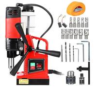 1100W, 550RPM, Magnetic Drill Press, Single Track Magnetic Drill, 1.6 Inch Boring Diameter, Includes 11Pcs Drill Bits, Portable for Metal Surface and Industrial Use