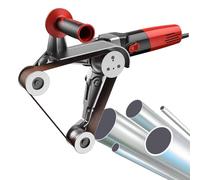 1100W 6-Speed Adjustable Steel Belt Grinder & Polisher - Handheld Rust Remover with 2.5-7.1m/s Abrasive Belt for All Types of Steel Renovation