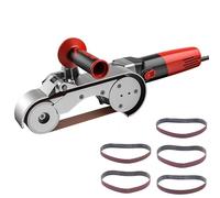 1100W 6-Speed Pipe Polisher Sander Grinder for Metal, Stainless Steel, Aluminum, Iron, Wood & Plastic - Rust Removal, Finishing Polishing with 4 Wheels
