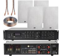 1100W Bluetooth Sound System & 4x 140W In Wall Speakers - 4 Zone Multi Room Amp