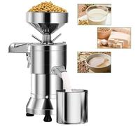 1100W Commercial Soybean Milk Machine with Slag Separation, 25KG/H Stainless Steel Automatic Soy Milk Grinder, Ideals for Restaurants, Canteens, and Small Food Processing Facilities, 110V