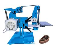 1100W Electric Belts Sanding Machine, Factory Belt Grinding Machine with 5 Sanding Belts, Adjustable Speed Polishing Grinder, Vertical Horizontal Dual Use, for Home and Industrial Uses(1100W)